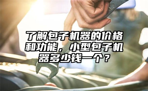 了解包子机器的价格和功能，小型包子机器多少钱一个？