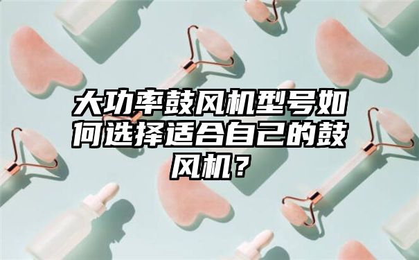 大功率鼓风机型号如何选择适合自己的鼓风机？