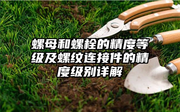 螺母和螺栓的精度等级及螺纹连接件的精度级别详解