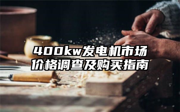 400kw发电机市场价格调查及购买指南