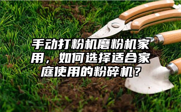 手动打粉机磨粉机家用，如何选择适合家庭使用的粉碎机？