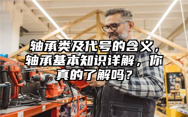 轴承类及代号的含义，轴承基本知识详解，你真的了解吗？