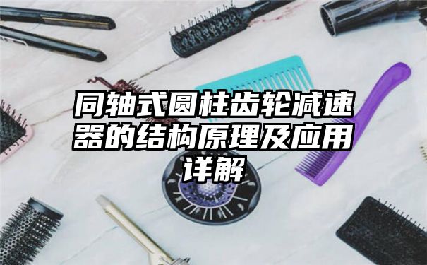 同轴式圆柱齿轮减速器的结构原理及应用详解