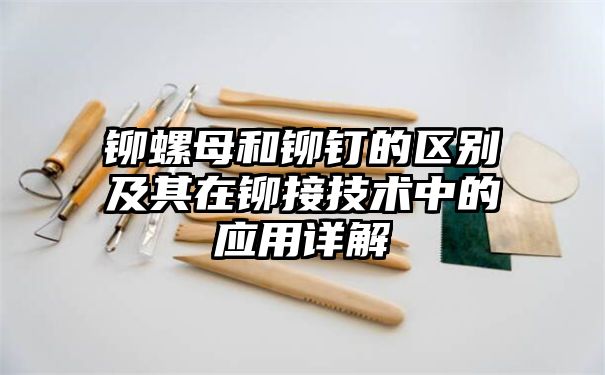 铆螺母和铆钉的区别及其在铆接技术中的应用详解