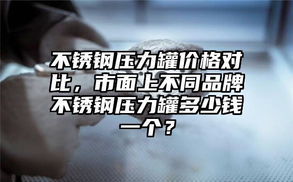 不锈钢压力罐价格对比，市面上不同品牌不锈钢压力罐多少钱一个？