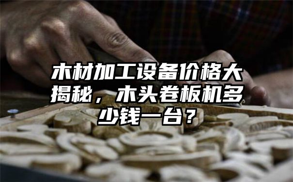 木材加工设备价格大揭秘，木头卷板机多少钱一台？