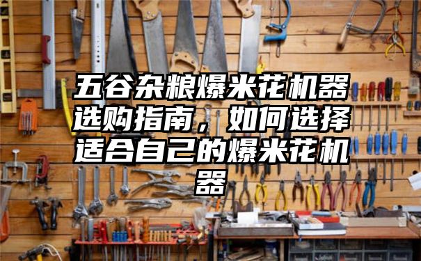 五谷杂粮爆米花机器选购指南，如何选择适合自己的爆米花机器