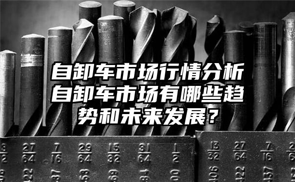 自卸车市场行情分析自卸车市场有哪些趋势和未来发展？