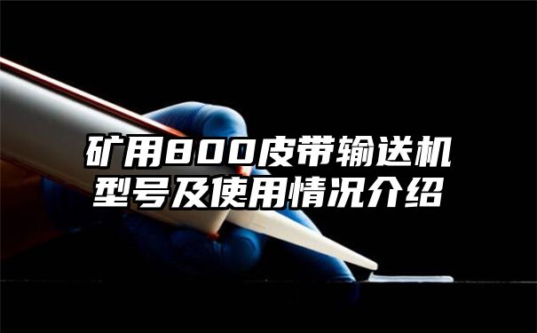 矿用800皮带输送机型号及使用情况介绍