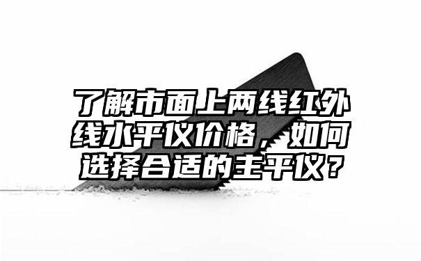 了解市面上两线红外线水平仪价格，如何选择合适的主平仪？