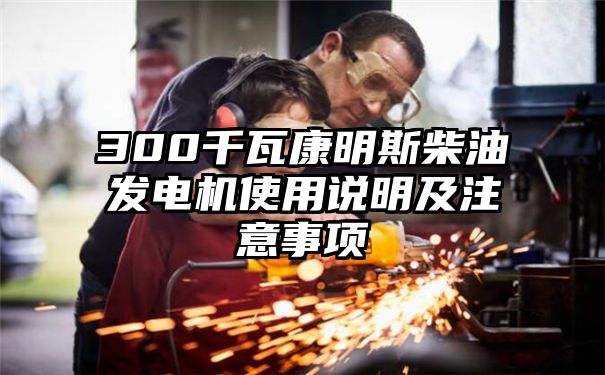 300千瓦康明斯柴油发电机使用说明及注意事项