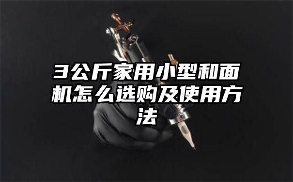 3公斤家用小型和面机怎么选购及使用方法