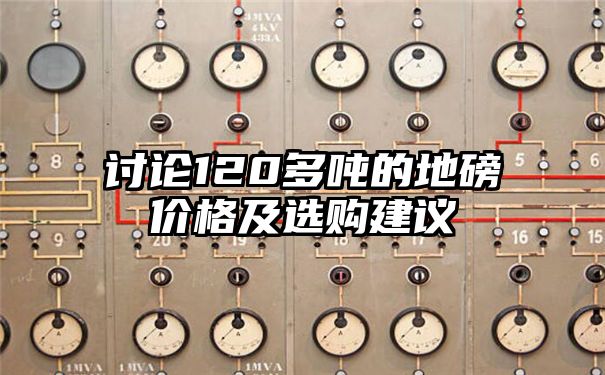 讨论120多吨的地磅价格及选购建议