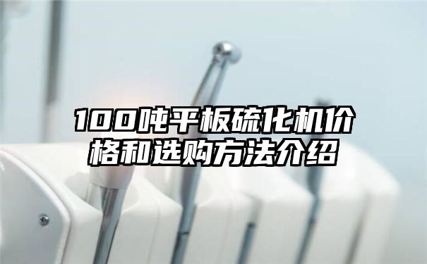 100吨平板硫化机价格和选购方法介绍