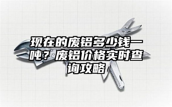 现在的废铝多少钱一吨？废铝价格实时查询攻略