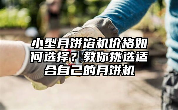 小型月饼馅机价格如何选择？教你挑选适合自己的月饼机