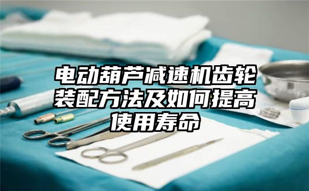 电动葫芦减速机齿轮装配方法及如何提高使用寿命