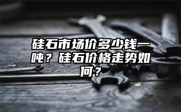 硅石市场价多少钱一吨？硅石价格走势如何？