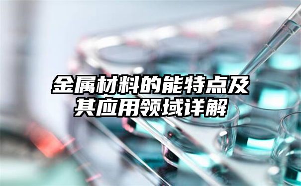 金属材料的能特点及其应用领域详解